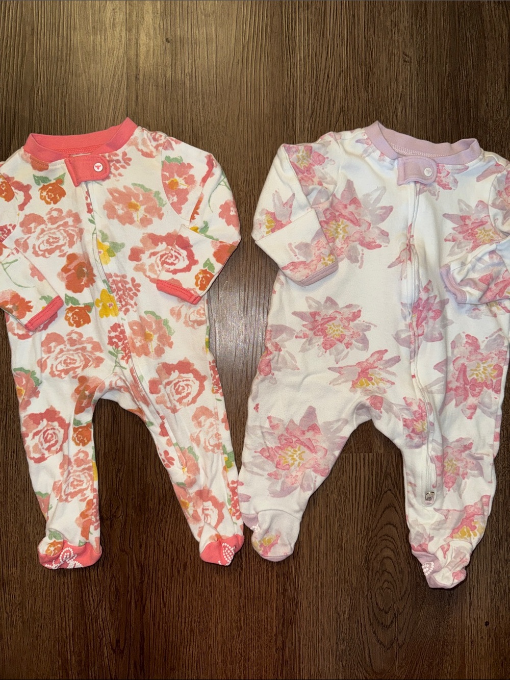 Burt’s Bees Baby Girl Floral Footies